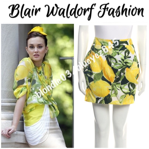 Moschino Cheap & Chic lemon print skirt spring/summer 2011 collection IT38/US 4